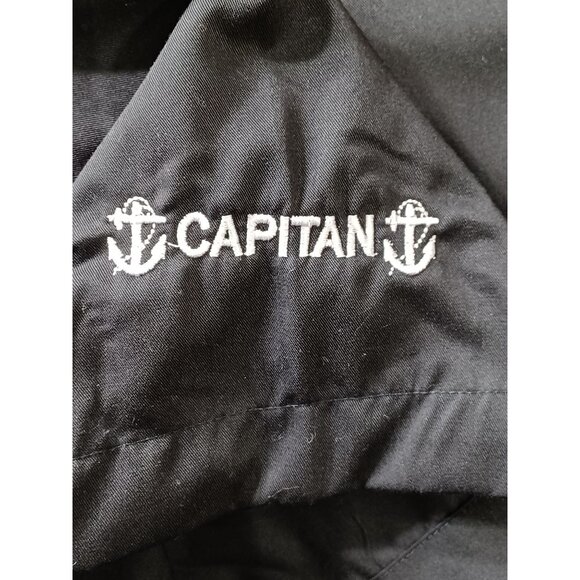 Unicrese XL Official Panama Canal Button Down Shirt Rank Captain Color Black - Picture 7 of 7